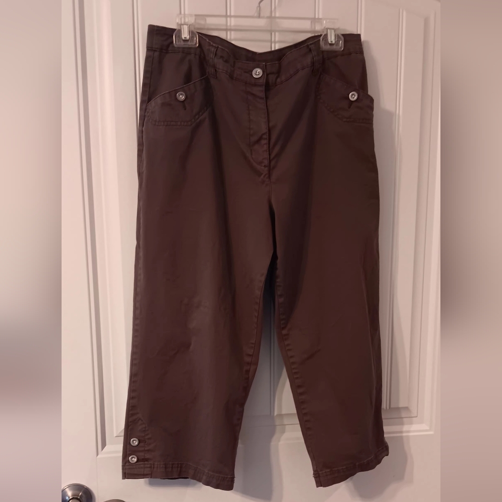 Women's Brown Capri Length Pants